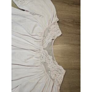 Vintage womens light pink two piece peignoir set nightgown and robe matching set